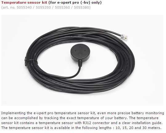 expert battery monitor temperature sensor kit