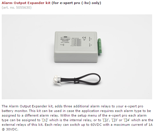 expert battery monitor alram output expander kit